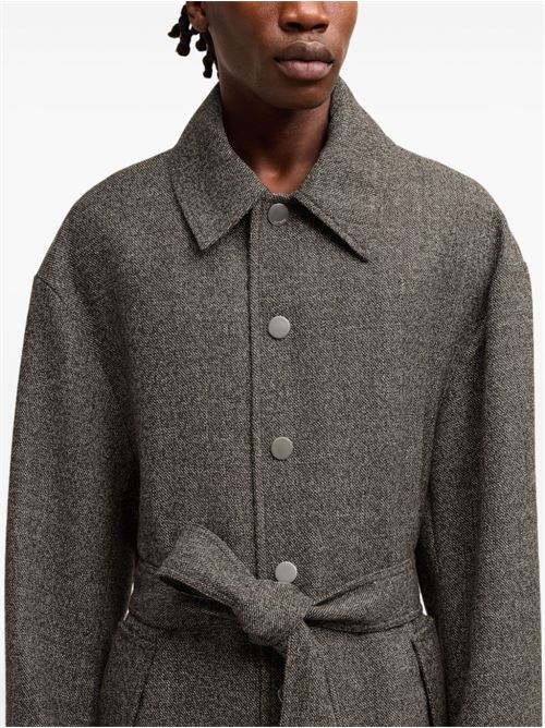 Single breasted coat with belt AMI PARIS | HCO414WV00562004